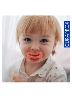 CURAPROX لهاية الأطفال من كيورابروكس. لهاية مرجانية مع صندوق تخزين، مقاس 2؛ من 10 إلى 14 كجم أو من 18 إلى 36 شهرًا، لهاية، مرجانية، قطعة واحدة.  - Image 4