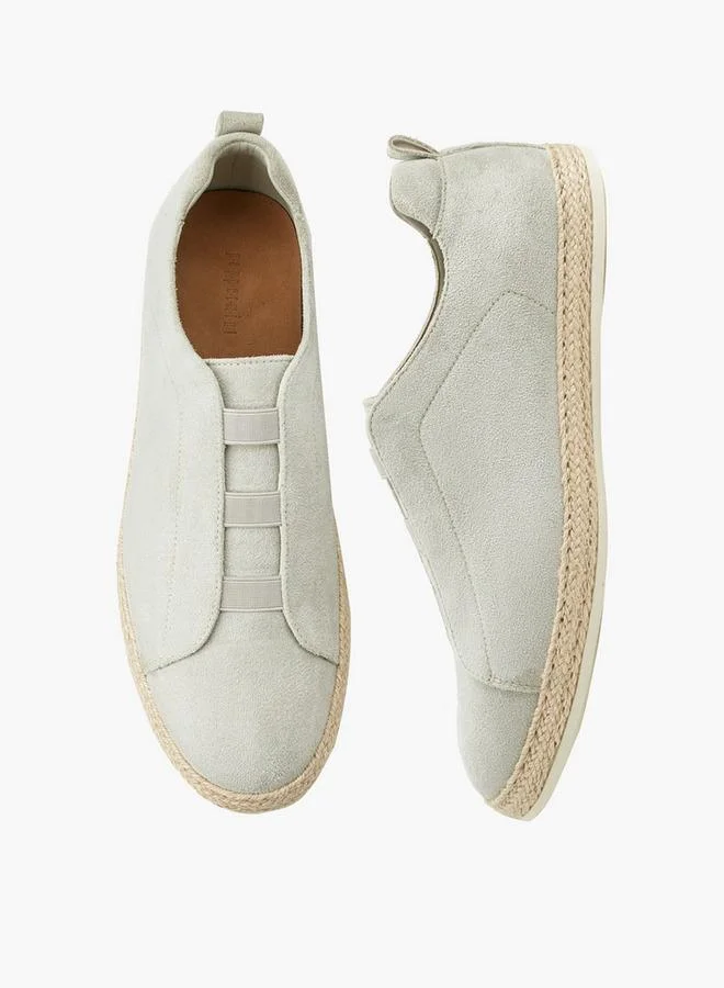 Men Textured Slip-On Espadrille Loafers