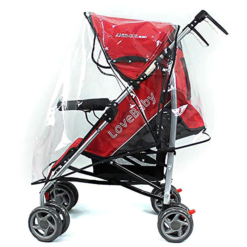 FASOTY Clear Stroller Rain Cover, Universal Waterproof Baby Stroller Travel Weather Shield from Wind Snow Dust, with Breathable Ventilation for Most Single Strollers, Jogging, Pushchairs - Image 3