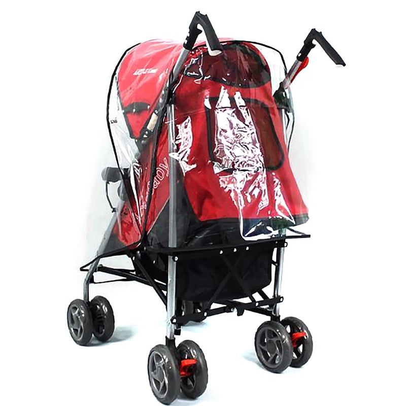 FASOTY Clear Stroller Rain Cover, Universal Waterproof Baby Stroller Travel Weather Shield from Wind Snow Dust, with Breathable Ventilation for Most Single Strollers, Jogging, Pushchairs - Image 4