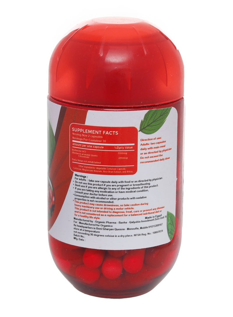 Organico 60 Capsules Berberine 1000 Mg  - Image 2