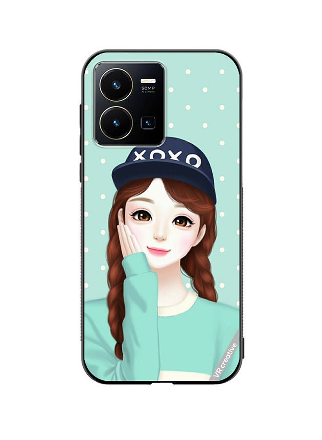 Protective Case Cover For Vivo Y35 Xoxo Girl Design Multicolour