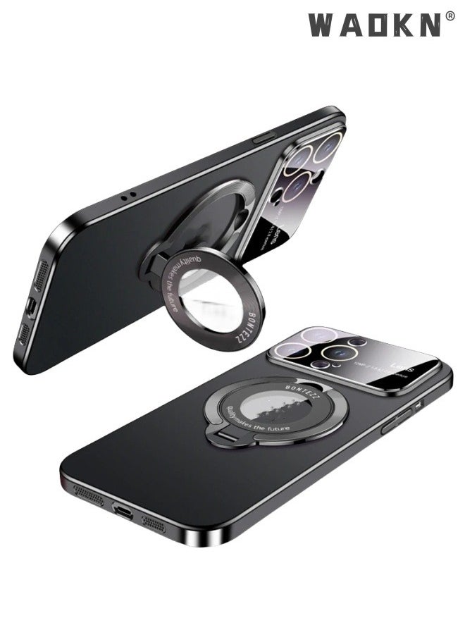 WAOKN - For iPhone 15 Pro Max Case with Magnetic Invisible Stand, Compatible with MagSafe, Official Color Match for iPhone, Phone Cover with Lens Protection,iPhone 15 Pro Max 6.7'' Shockproof Phone Shell - Image 1