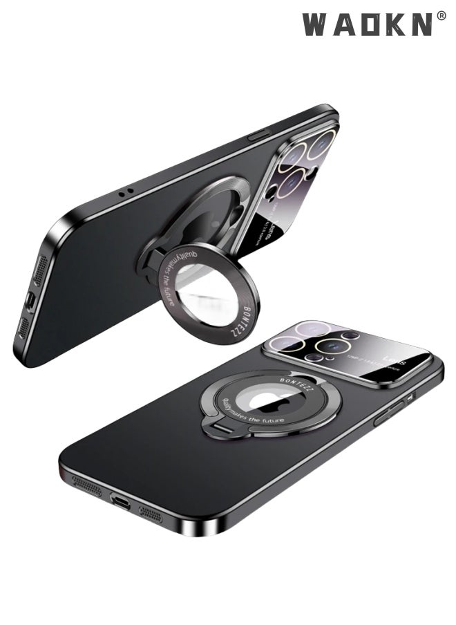 WAOKN - For iPhone 15 Pro Max Case with Magnetic Invisible Stand, Compatible with MagSafe, Official Color Match for iPhone, Phone Cover with Lens Protection,iPhone 15 Pro Max 6.7'' Shockproof Phone Shell - Image 1