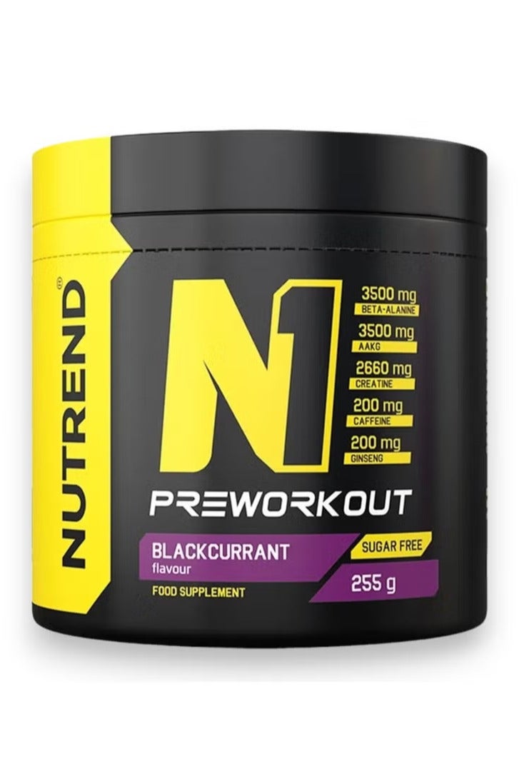 NUTREND N1 قبل التمرين، نكهة الكشمش الأسود، 255 جرام