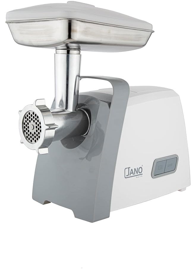 Jano 2500W Electric Meat Grinder 3Pcs Cutting Disc Coarse Middle Fine Grinding Meat Fish Vegetable White Grey E02502 2 Years  - Image 1