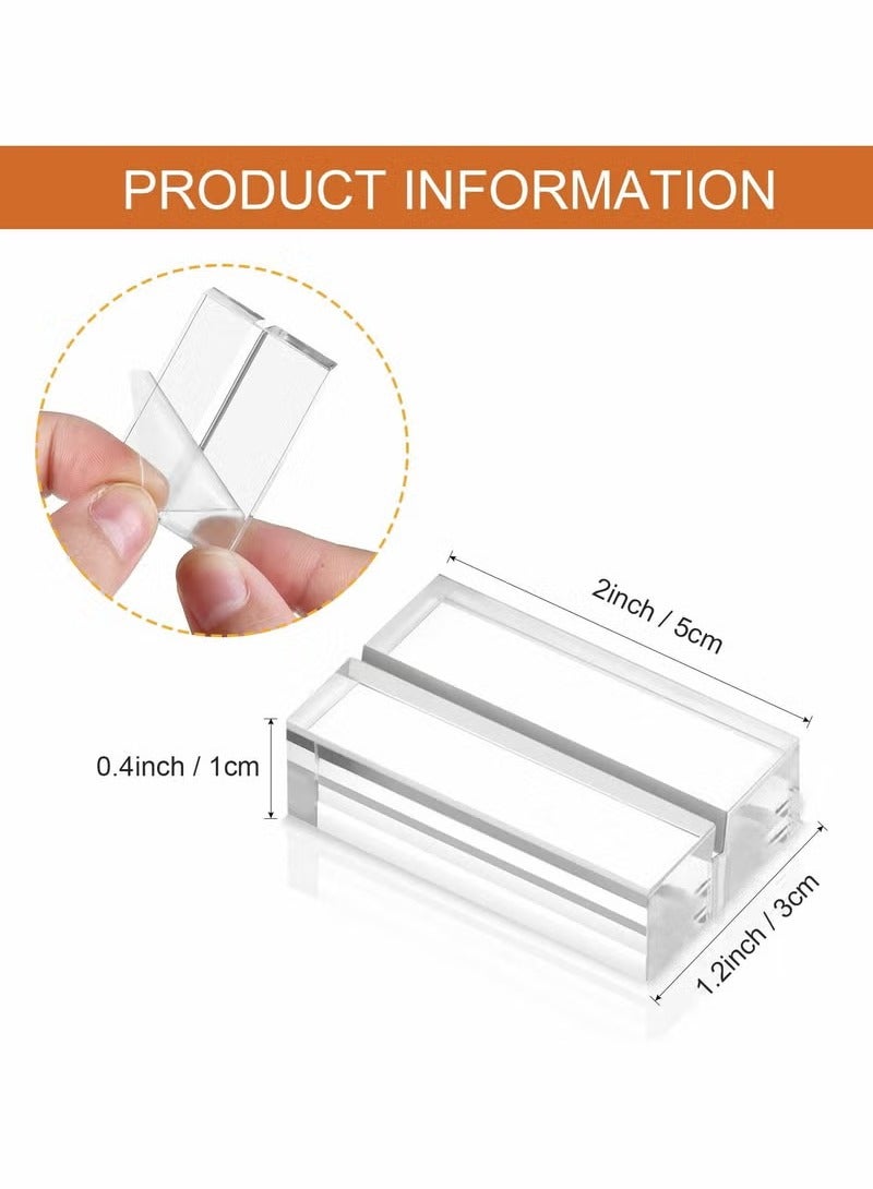 Generic Clear Acrylic Stands,Place Card Holders Table Number Stands Card Display Stand for Dining Table Shop Office Wedding Photo Painting Business Card Holder(10 Pieces)  - Image 3