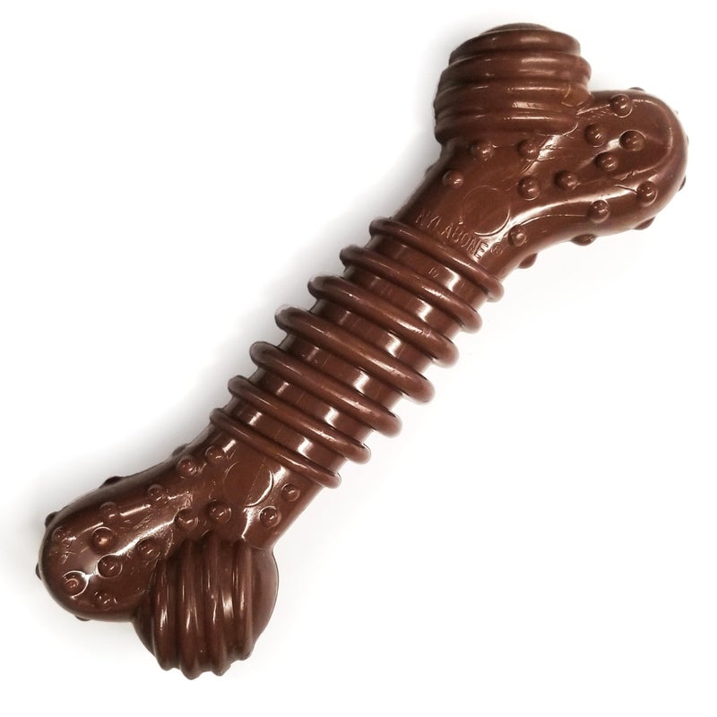 Nylabone Power Chew Groove Bone - Dog Toys for Aggressive Chewers - Durable Dog Toy for Small Breeds - Small Dog Chew Toys - Flavor Medley, Small, Up to 25 Ibs. (1 Count) - Image 1