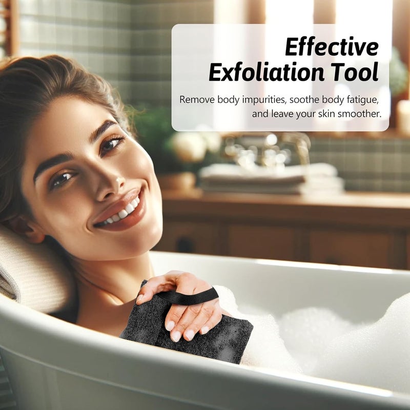 Kootinn Travel Soap Saver Bag 3 Pcs Soap Pocket Exfoliating Soap Saver Pouch Rough Mesh Bar Soap Bags for Shower Body Foam Scrubber Exfoliating Shower Sponge Black - Image 3