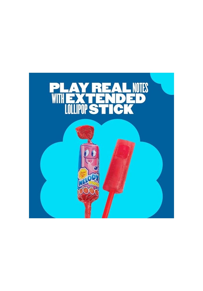 Chupa Chups Melody Pop Blue Raspberry Flavor Easter Candy Easter Basket Essentials Stuffers for Kids and Adults Whistle Individually Wrapped 5 Count Pack - Image 5