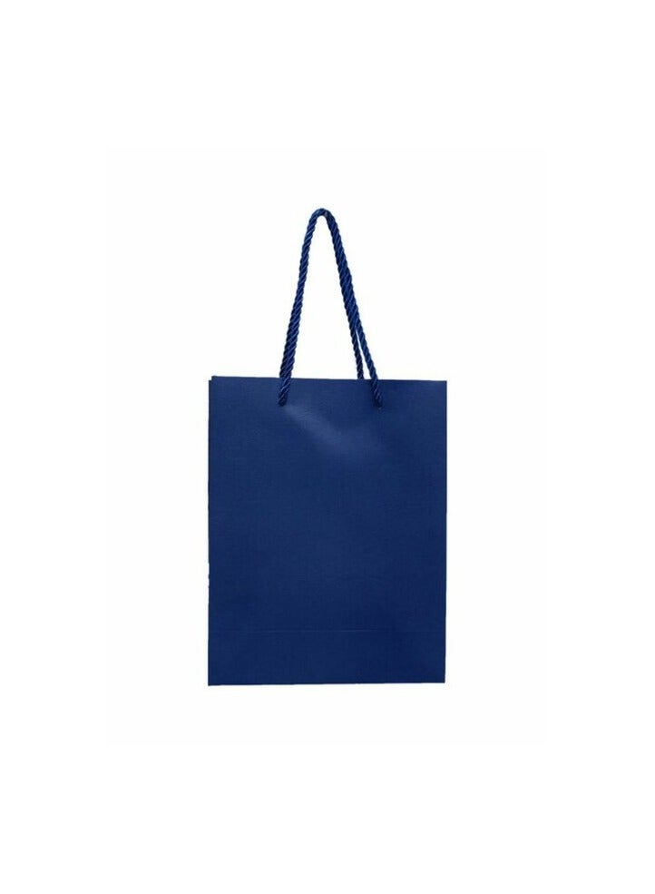 Party Time 12-Pieces 23x18x4cm Dark Blue Paper Bags, Party Gift Bag For Birthday, Wedding, Souvenir Bags - Party Supplies