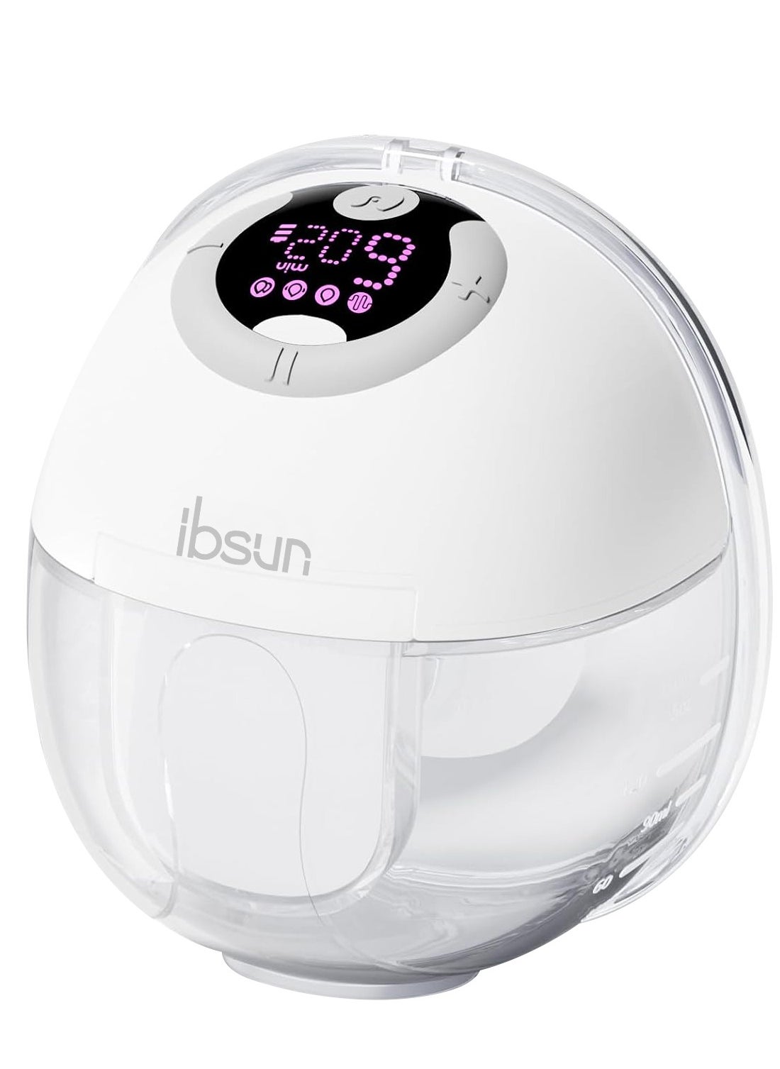 ibsun Hands Free Wearable Breast Pump With 4 Mode, LCD Display, 24 MM Connector 