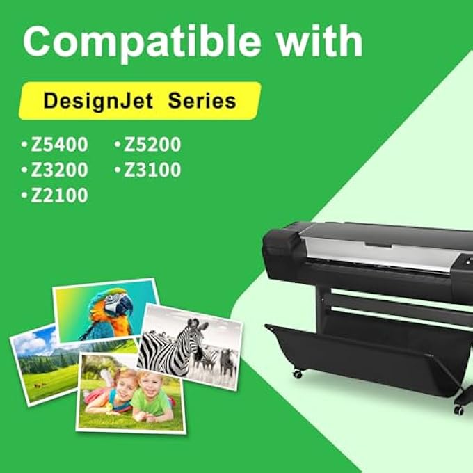 70 INK CARTRIDGE REPLACEMENT COMPATIBLE WITH HP70 DESIGNJET Z2100 Z5200 Z3200 Z3100 Z5400 (130ML 8-PACK) (8C) - Image 3