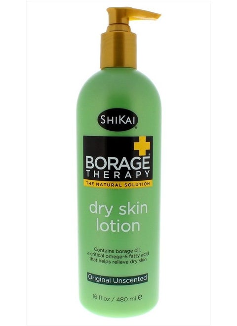 Borage Therapy Dry Skin Lotion, Plant-Based Soothing & Moisturizing Relief For Dry, Irritated & Itchy Skin, Non-Greasy, Sensitive Skin Friendly (Original Unscented, 16 Ounces)