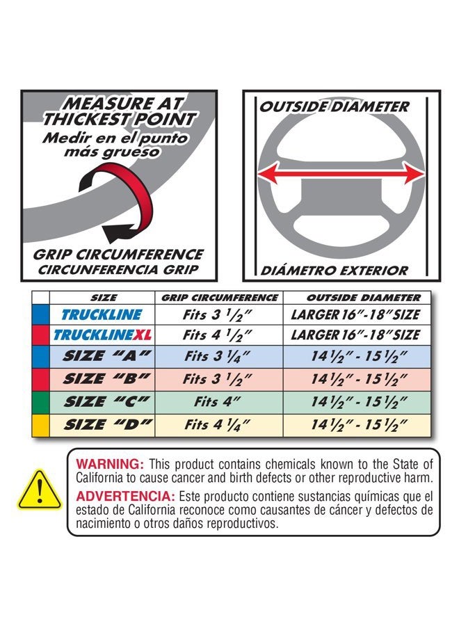 Superior 58-0470B Truckline Sport Grip Steering Wheel Cover, Black - Image 4