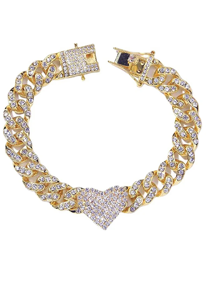 Take Two Take Two Embellished Chain with Heart Detail Anklet