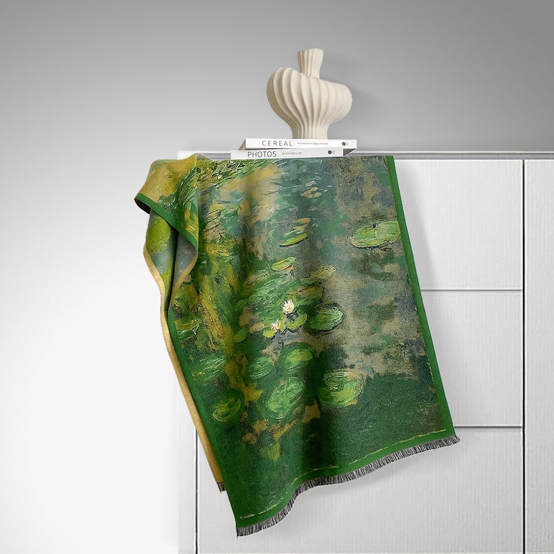 2025 New Foreign Trade Cashew Flower Various Abstract Retro Oil Paintings Autumn and Winter Scarf New Fashion Outer Shawl - Image 1