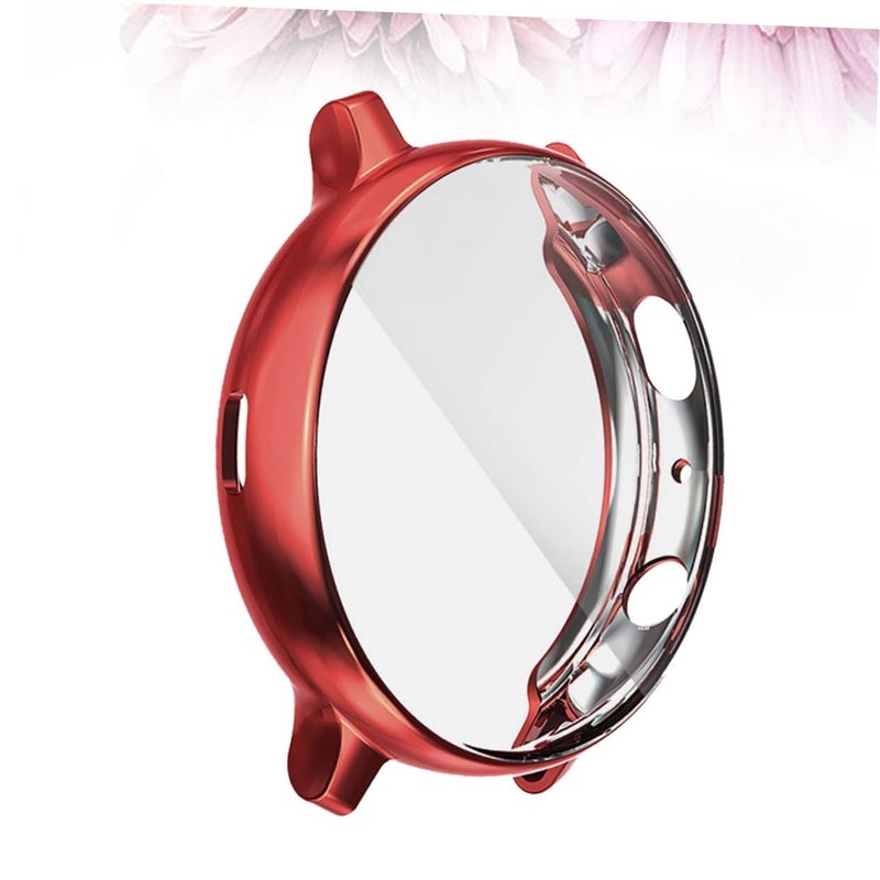 Red Electroplate Protective Cover For Watch Active Flexible TPU Material Scratch Resistant Frame Easy Installation Elegant Design - Image 5