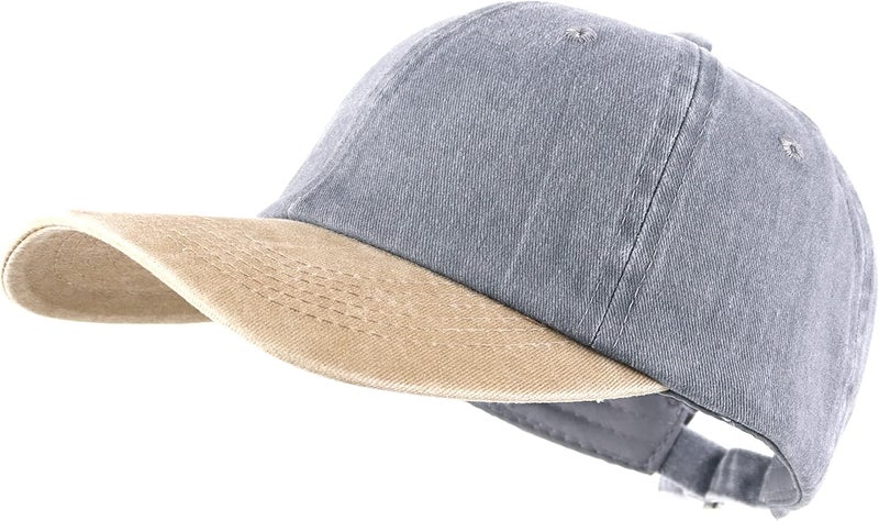 LANGZHEN Unisex Baseball Cap 100% Cotton Fits Men Women Washed Denim Adjustable Dad Hat - Image 1