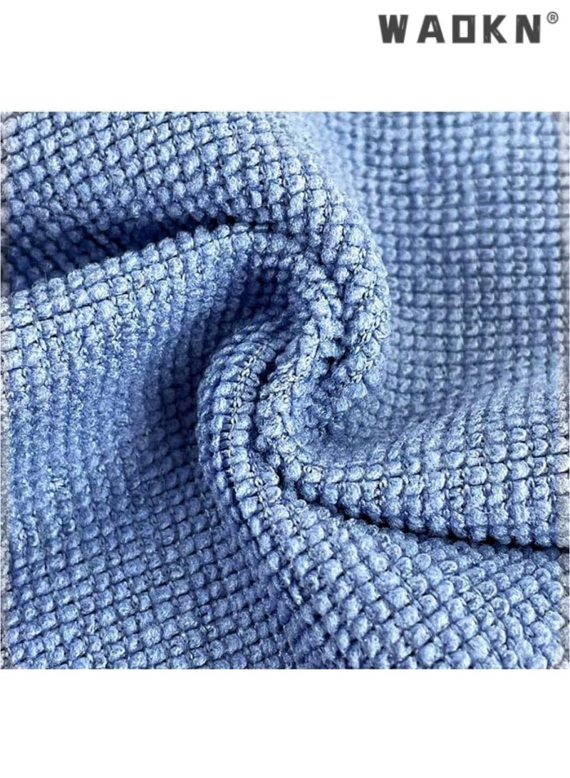 WAOKN Eco-Friendly Microfiber Cleaning Cloths Set - Reusable, Lint-Free Terry Towels, Compact 7.9x7.9 Inches, 20-Piece Box, Versatile for Home, Kitchen & Auto Detailing, Borderless Design for Seamless Cleaning - Image 2