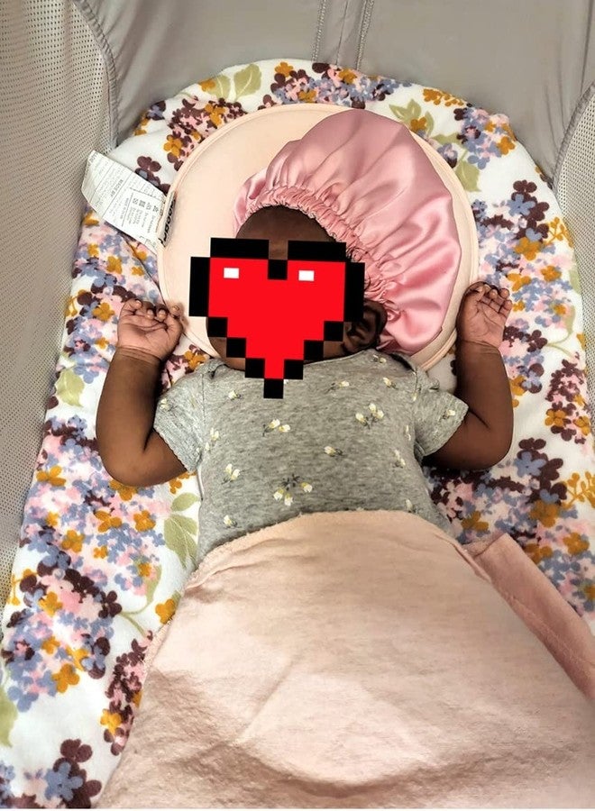 AKISS Baby Infant Newborn Toddler Satin Silk Hair Bonnet Cap for Sleeping 0-3 0-6 3-6 6-12 Months 1-2 1-3 Years (as1, Age, 0_Month, Taffy/Lavender + Taffy/White) - Image 3