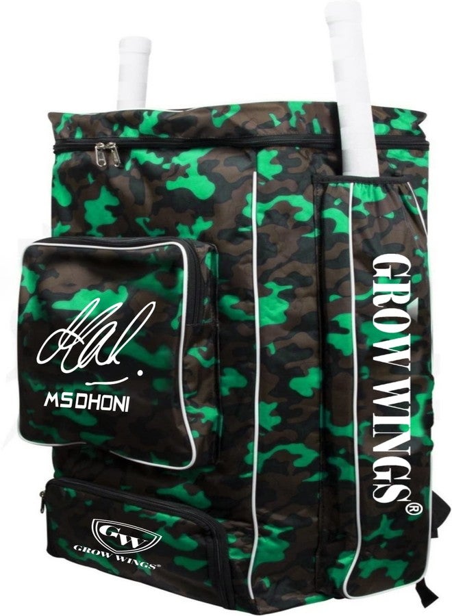 Grow wings MS Dhoni Cricket Kit Bag Extra Quality Heavy Padded Cricket Kit Bag (Green) - Image 1