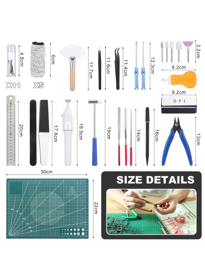 29PCS Gundam Model Tools Kit, Model Basic Tools Kit, Hobby Building Tools Kit for Gundam Basic Model Assembling, Building and Repairing - Image 2