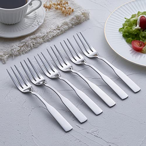 FULLYWARE 3-Tine Fork, Stainless Steel 7.6” Dinner Silverware Fork, Metal Cocktail Dessert Forks, 6-Piece - Image 3