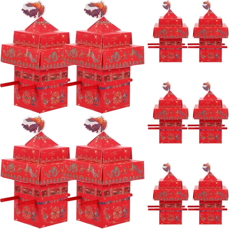 صناديق حلوى زفاف صينية إبداعية من ماروغوجو (MALUGOGO Creative Chinese Wedding Candy Boxes)، تحتوي على 25 علبة حلوى صغيرة مزينة بطباعة حرارية ذهبية، مناسبة لهدايا الضيوف وتغليف الحلويات في الأعراس. - Image 1