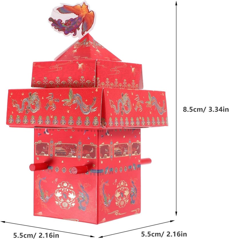 صناديق حلوى زفاف صينية إبداعية من ماروغوجو (MALUGOGO Creative Chinese Wedding Candy Boxes)، تحتوي على 25 علبة حلوى صغيرة مزينة بطباعة حرارية ذهبية، مناسبة لهدايا الضيوف وتغليف الحلويات في الأعراس. - Image 2
