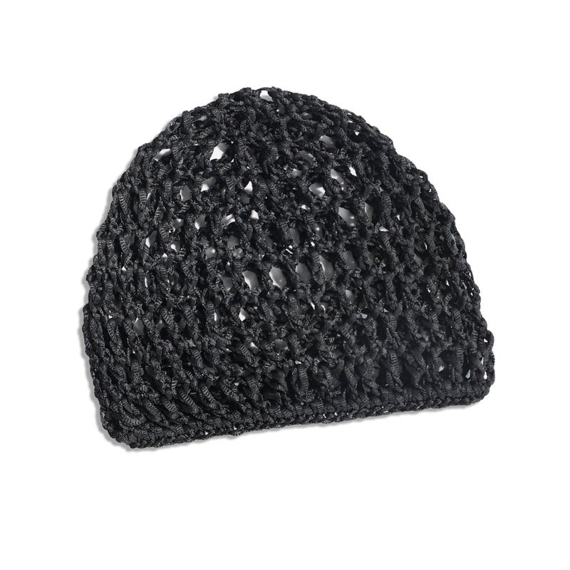 Musily Women's Knitted Mesh Hair Net Hat - Hollow Fishnet Head Wrap