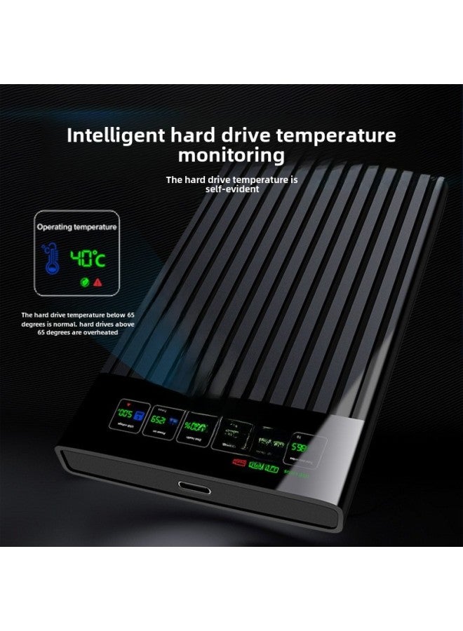 Loquat Shuole Type-c Mobile Hard Disk Box Intelligent Digital Display 2.5-inch Laptop External SATA Serial Port-Color:Sl-u25t-p With Cc To A High-speed Data Cable + Shockproof Sponge Pad---english Packaging  - Image 4