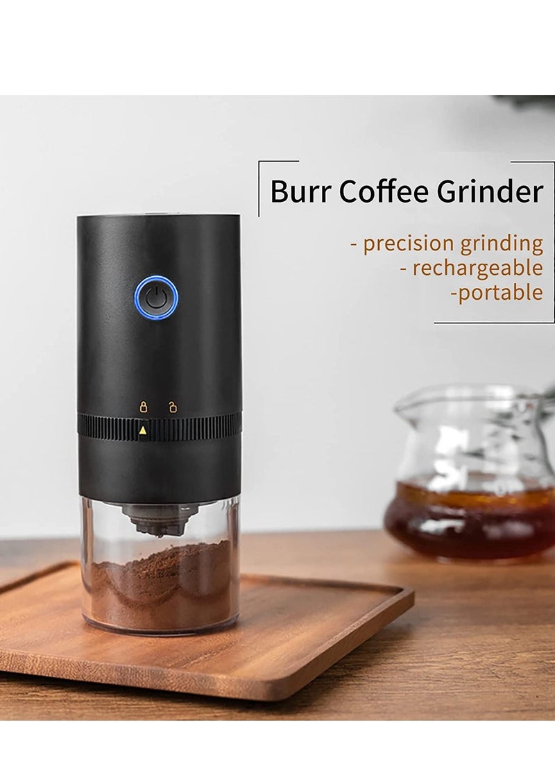هومستر مطحنة قهوة كهربائية محمولة وقابلة لإعادة الشحن USB ، 4 أكواب صغيرة تلقائية لدغ مخروطي حبوب القهوة مع إعداد طحن متعدد لتقطير الإسبريسو فوق الضغط الفرنسي - Image 2