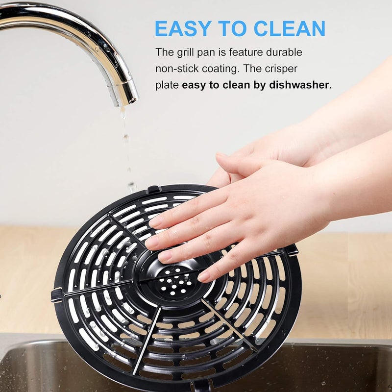 GXF Carefully selected solid material Air Fryer Replacement Grill Pan for Ultrean Power Gowise Dash Chefman Cosori Nuwave 3.7QT, 4.0QT Air Fryers, Air Fryer Rack Replacement Parts Accessories Grill Crisper Plate Tray, Non-Stick Multi-color available build - Image 5