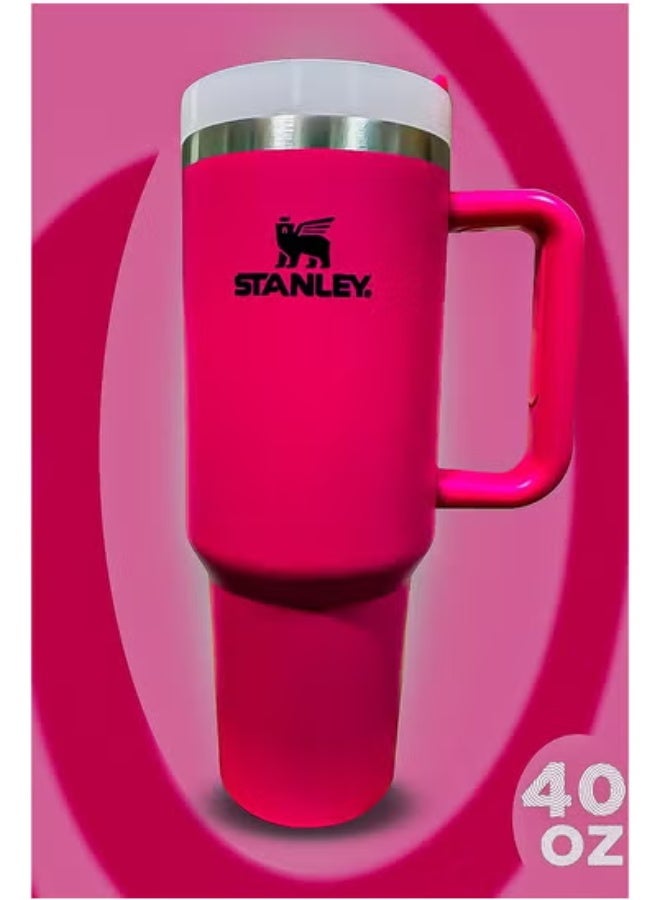 Stanley 40oz Tumbler – Stainless Steel Travel Mug with Reusable Straw | BPA-Free, Eco-Friendly, and Dishwasher Safe | Leakproof FlowState Lid & Double-Wall Insulated | Keeps Drinks Hot for 16 Hours & Cold for 24 Hours | Slim Base Fits Standard Car Cup Holders | Rugged Ergonomic Handle for Office, Commute, Travel & Outdoor Use