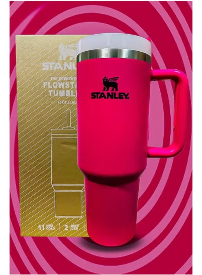 Stanley 40oz Tumbler – Stainless Steel Travel Mug with Reusable Straw | BPA-Free, Eco-Friendly, and Dishwasher Safe | Leakproof FlowState Lid & Double-Wall Insulated | Keeps Drinks Hot for 16 Hours & Cold for 24 Hours | Slim Base Fits Standard Car Cup Holders | Rugged Ergonomic Handle for Office, Commute, Travel & Outdoor Use