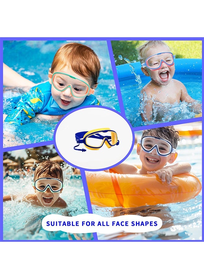 BOFAN 3 in-1 Children's Swimming Caps with Goggles and backpack, Suitable for both Girls and Boys, Silicone Waterproof Swimming and Swimming Caps（BLUE） - Image 4