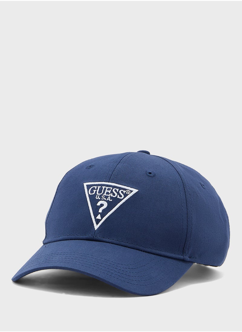 GUESS Logo Detail Curved Peak Cap  - Image 1