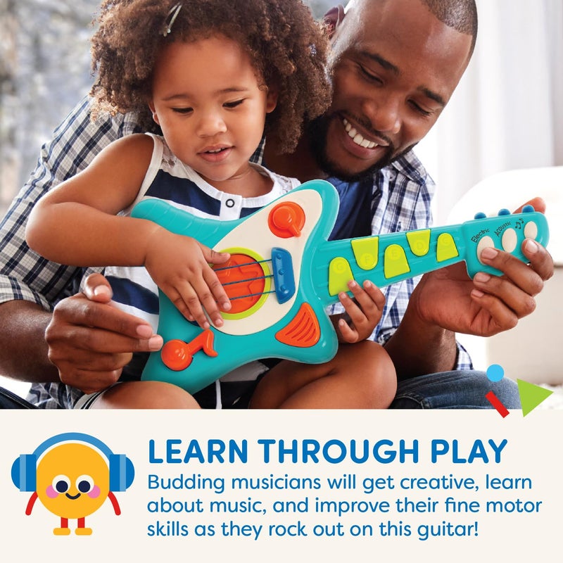 Battat- Toy Guitar For Toddlers, Kids, Children – Play Guitar With Songbook – Acoustic, Electric, And Song Modes- Lil' Rocker's Guitar – 2 Years + - Image 5