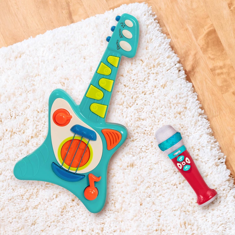 Battat- Toy Guitar For Toddlers, Kids, Children – Play Guitar With Songbook – Acoustic, Electric, And Song Modes- Lil' Rocker's Guitar – 2 Years + - Image 3