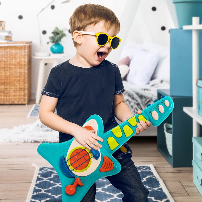 Battat- Toy Guitar For Toddlers, Kids, Children – Play Guitar With Songbook – Acoustic, Electric, And Song Modes- Lil' Rocker's Guitar – 2 Years + - Image 2