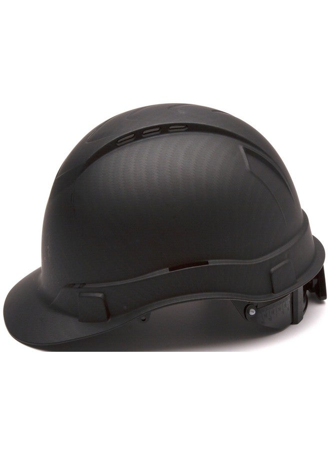 PYRAMEX PYRAMEX Ridgeline Cap Style Hard Hat, Vented, 4-Point Ratchet Suspension, Black Graphite Pattern  - Image 2