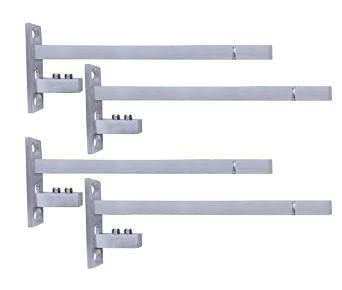Raghuvanshi Marketing F Type Glass Shelf Bracket Stainless Steel Silver Matt Finish Adjustable 681012 mm 12 Inch 4  - Image 1
