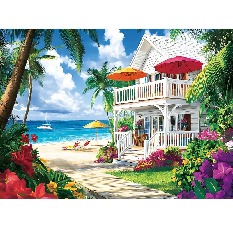 DAGIRT Puzzles for Adults 300 Pieces Sea View Room Puzzles 300 Pieces for AdultsInterlock Perfectly Letter on Back No DustChallenging Puzzle Home Decor Birthday Party Gift Toy for Men Women Olders Seniors - Image 3