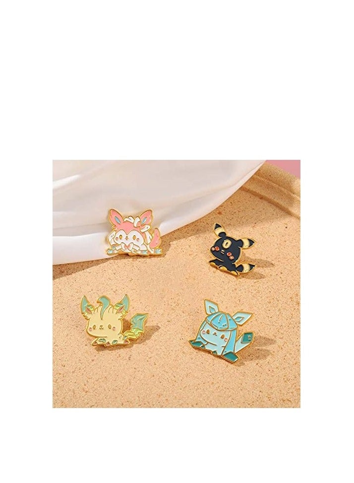 KASTWAVE 4 Set Cartoon Brooch, Animal Pin, Jackets Backpack Pin, Creative Enamel Pin Brooches, Perfect for Kids, Teens, and Women - Image 2