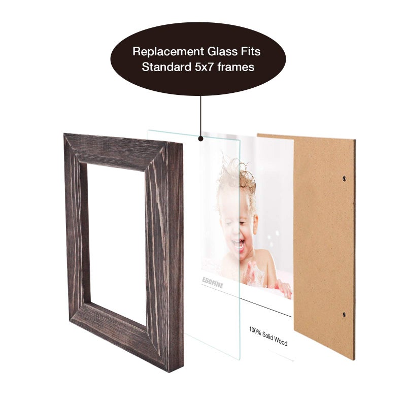 Egofine 5x7 Heat-Strengthened Glass Replacement 2 Pack  for 5 by 7 Photo Frame  Semi-Tempered Glass Cover Sheet - Image 3