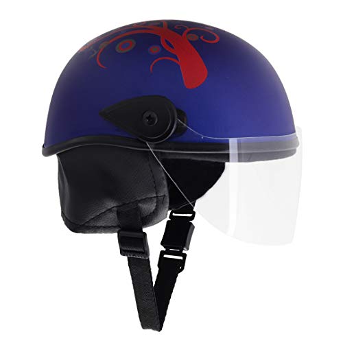 Sage Square Multi-Purpose Half Helmet for Men, Women (Large, Blue Matte Sticker Design 1) (Non-Motorized) - Image 4