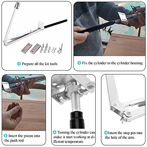 Yziixi Auto Vent Opener Automatic Greenhouse Window Opener Cylinder Roof Vent Opener Autovent Kit Solar Heat Sensitive Agriculture Gardening Tools Automatic Greenhouses Supplies (Single Spring Lifts 15 Lbs) - Image 4