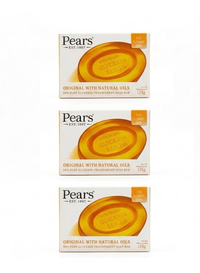 Pears 3 Pieces of Pure and Gentle Soap 98% Pure Glycerin 125 gm - Image 2