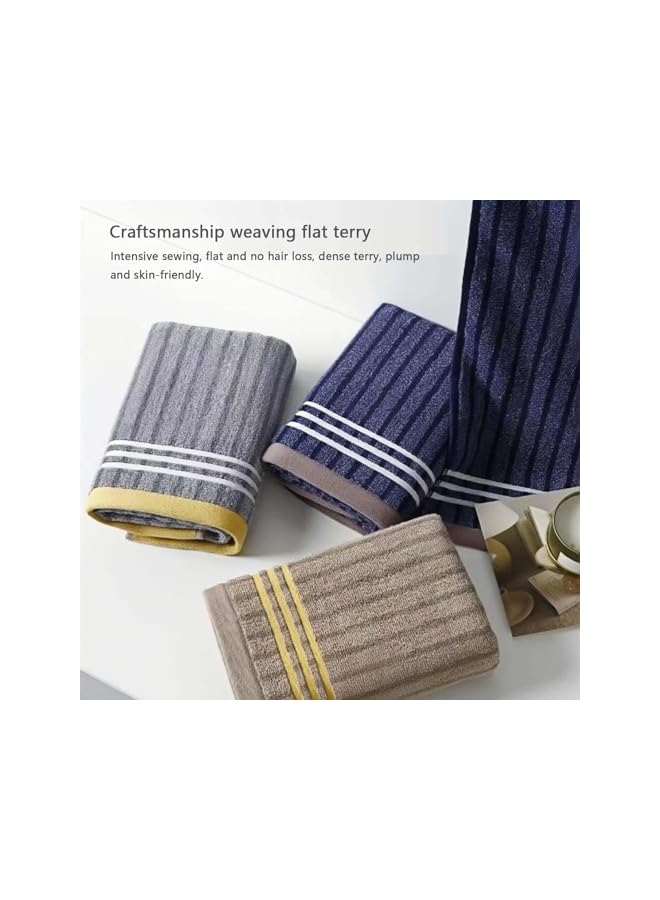 The Bros 4 Piece Hand Towels,Cotton Towels,Decorative Bathroom Towels,Hand Towels for Guest Bathroom Decorative Set,Gym Face Towels,Kitchen Hand Towel Set,Soft Towels (Stripes) - Image 5